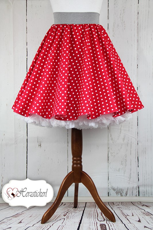 Röcke: Tupfrock kräftige Farben Röcke: Tupfrock kräftige Farben